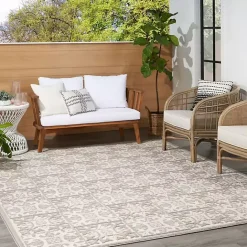 Online Kirklands Home Aloha Ivory Geometric Indoor/Outdoor Area Rug, 3x5