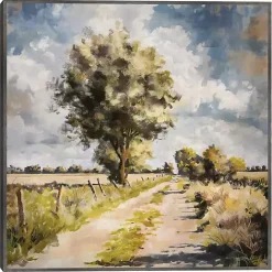 New Kirklands Home Along A Country Trail Framed Canvas Art Print Multi