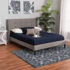 Outlet Kirklands Home Amala Button Tufted Queen Bed Frame Gray