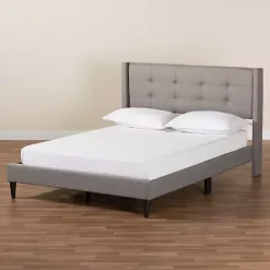 Outlet Kirklands Home Amala Button Tufted Queen Bed Frame Gray