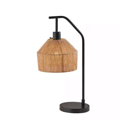 New Kirklands Home Amalfi Natural Rope Shade Table Lamp Blue