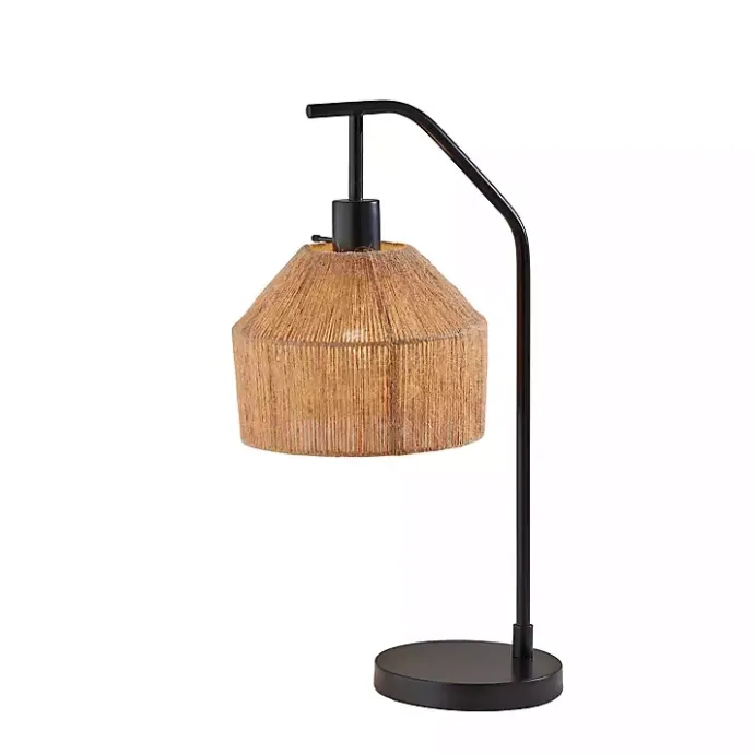 New Kirklands Home Amalfi Natural Rope Shade Table Lamp Blue