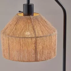 New Kirklands Home Amalfi Natural Rope Shade Table Lamp Blue