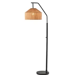 New Kirklands Home Amalfi Natural Rope Shade Floor Lamp Brown