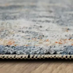 Kirklands Home Amanda Anthracite Washable Area Rug, 9x6 Blue
