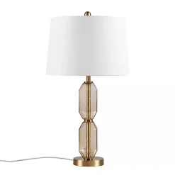 New Kirklands Home Amber Faceted Glass Table Lamp Brown
