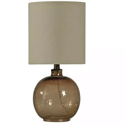 Hot Kirklands Home Amber Spanish Glass Ball Mini Table Lamp Tan