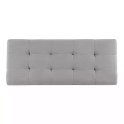 Outlet Kirklands Home Amelia Tufted Shoe Storage Ottoman Bench Gray