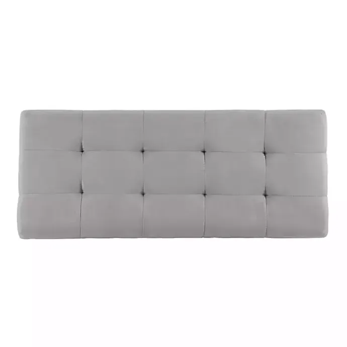 Outlet Kirklands Home Amelia Tufted Shoe Storage Ottoman Bench Gray