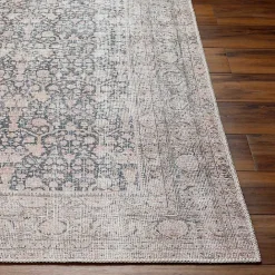 Discount Kirklands Home Amelie Black Traditional Washable Area Rug, 6x9