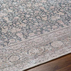 Discount Kirklands Home Amelie Black Traditional Washable Area Rug, 6x9