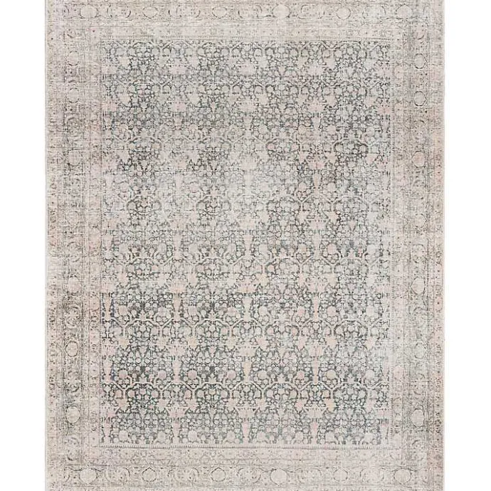 Kirklands Home Amelie Black Traditional Washable Area Rug, 7x10