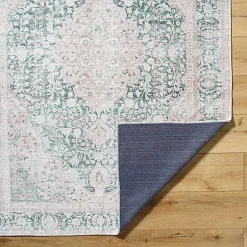 Discount Kirklands Home Amelie Green Traditional Washable Area Rug, 5x7