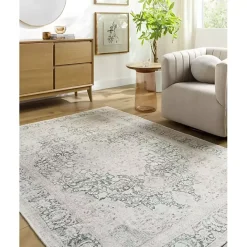 Kirklands Home Amelie Green Traditional Washable Area Rug, 6x9