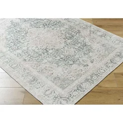Kirklands Home Amelie Green Traditional Washable Area Rug, 7x10