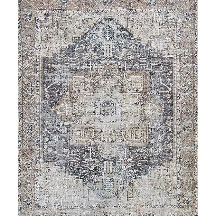 Hot Kirklands Home Amelie Navy Blue Classic Washable Area Rug, 8x12
