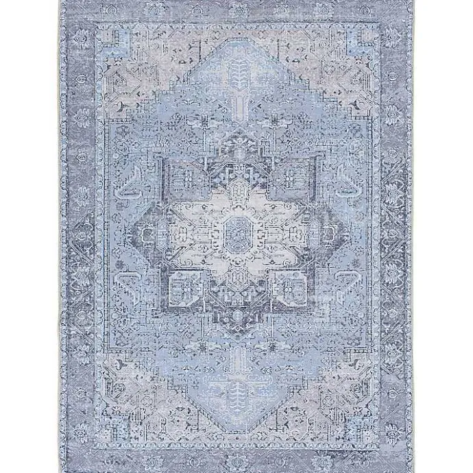 Outlet Kirklands Home Amelie Silver Classic Washable Area Rug, 6x9 Blue
