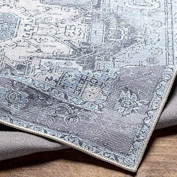 Outlet Kirklands Home Amelie Silver Classic Washable Area Rug, 6x9 Blue