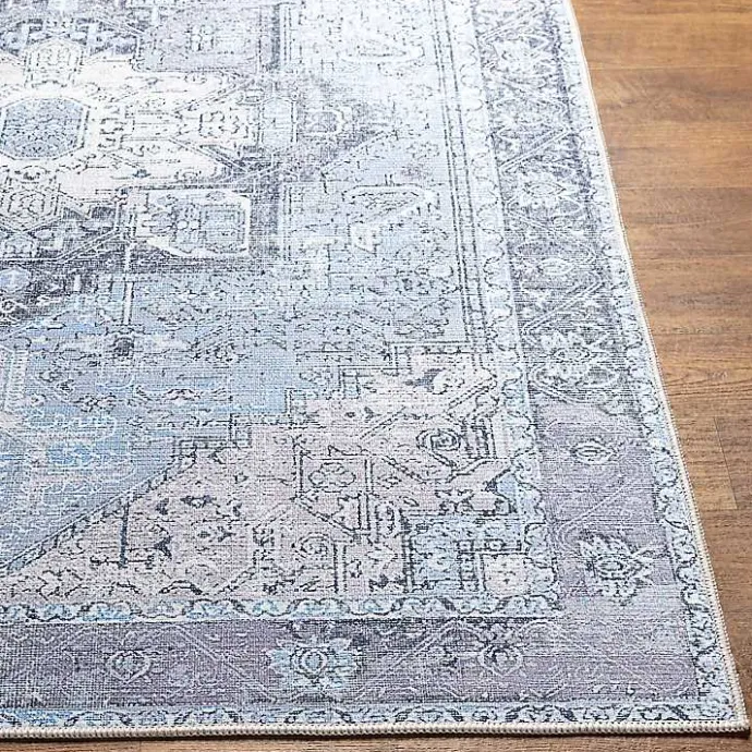Outlet Kirklands Home Amelie Silver Classic Washable Area Rug, 6x9 Blue