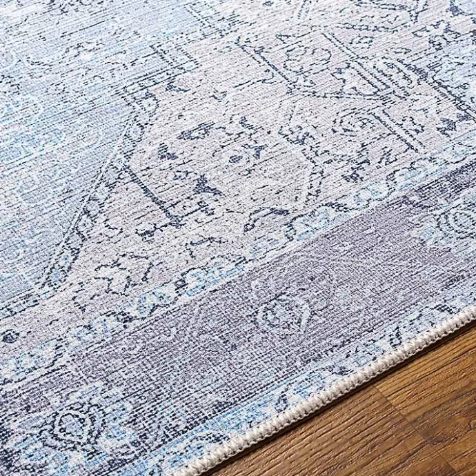 Outlet Kirklands Home Amelie Silver Classic Washable Area Rug, 6x9 Blue