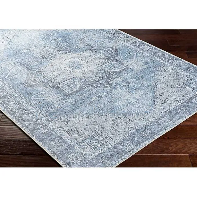 Outlet Kirklands Home Amelie Silver Classic Washable Area Rug, 6x9 Blue