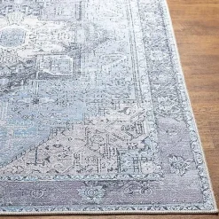 Clearance Kirklands Home Amelie Silver Classic Washable Area Rug, 8x12 Blue