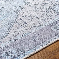 Clearance Kirklands Home Amelie Silver Classic Washable Area Rug, 8x12 Blue