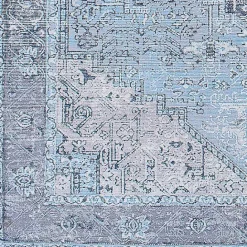 Clearance Kirklands Home Amelie Silver Classic Washable Area Rug, 8x12 Blue