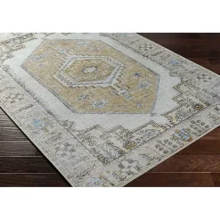 Discount Kirklands Home Amelie Yellow Traditional Washable Area Rug, 8x12