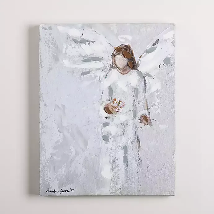 Clearance Kirklands Home Angel with Bouquet Canvas Art Print