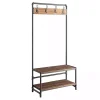 Discount Kirklands Home Annalee Industrial Metal and Wood Hall Tree