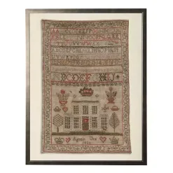 Outlet Kirklands Home Antique Alphabet Sampler Framed Wall Art White