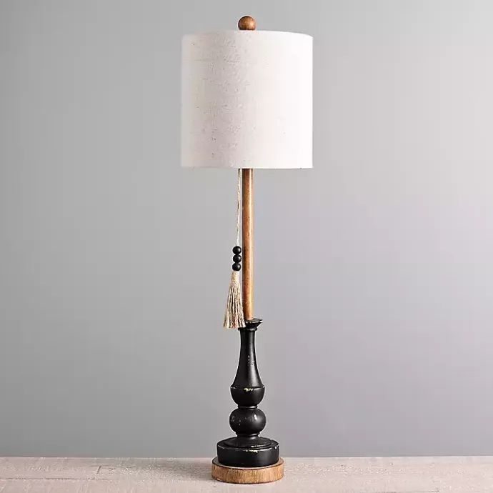 Online Kirklands Home Antique Black Allison Buffet Lamp Ivory