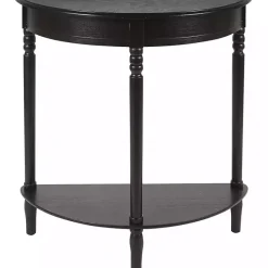 Online Kirklands Home Antique Half Round Console Table Black