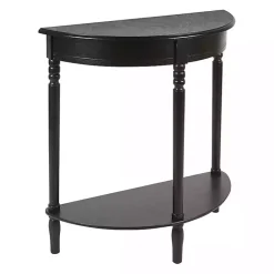 Online Kirklands Home Antique Half Round Console Table Black