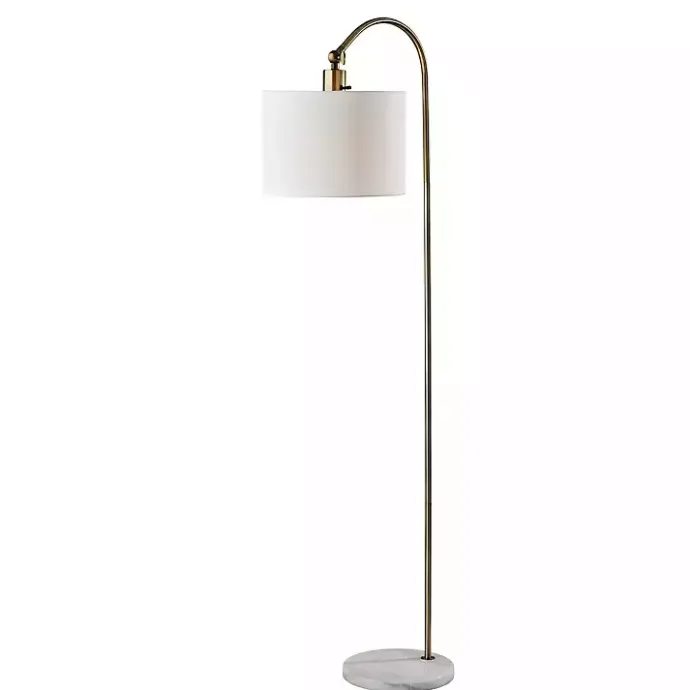 Sale Kirklands Home Antique Brass Arc Floor Lamp White
