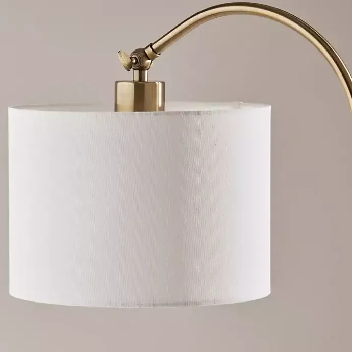 Sale Kirklands Home Antique Brass Arc Floor Lamp White
