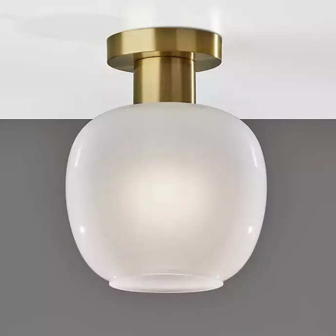 Online Kirklands Home Antique Brass Magnolia Flush Mount Light Gold