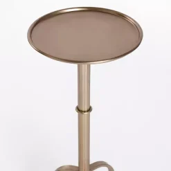 Hot Kirklands Home Antique Brass Metal Tripod Cocktail Table Gold