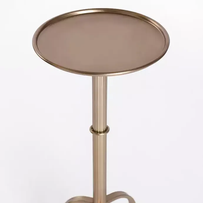 Hot Kirklands Home Antique Brass Metal Tripod Cocktail Table Gold