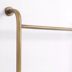 New Kirklands Home Antique Brass Metal Wall Ladder Gold