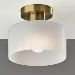 New Kirklands Home Antique Brass Rhodes Flush Mount Light Gold