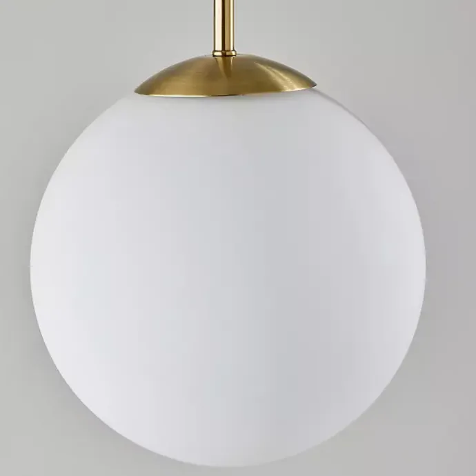 Discount Kirklands Home Antique Brass Side Table Floor Lamp White