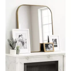 Best Kirklands Home Antique Brass Wide Arch Wall Mirror Gold