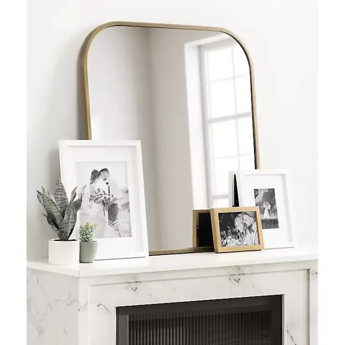 Best Kirklands Home Antique Brass Wide Arch Wall Mirror Gold