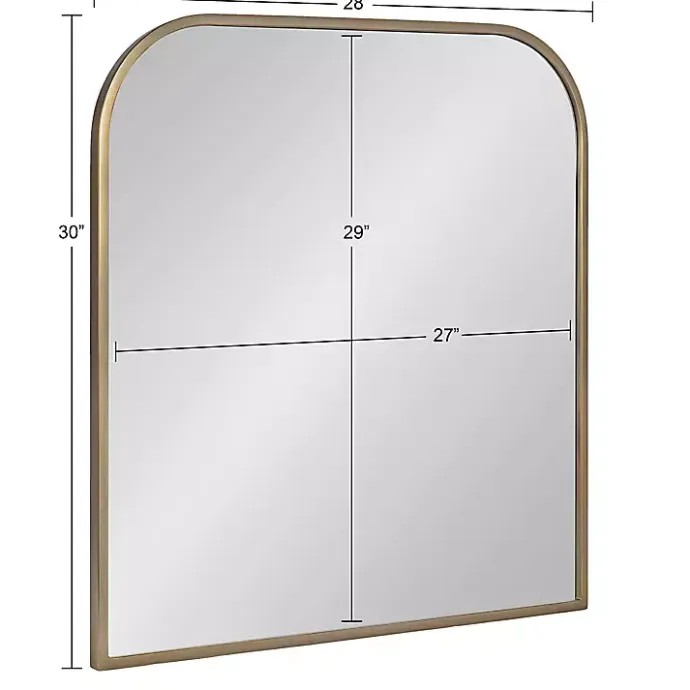 Best Kirklands Home Antique Brass Wide Arch Wall Mirror Gold