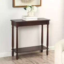 Outlet Kirklands Home Antique Wood Rachel Console Table Brown