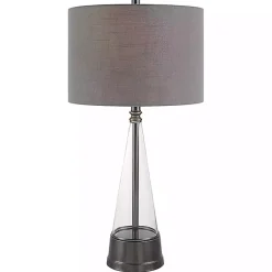 Hot Kirklands Home Antique Dark Nickel Cone Base Table Lamp Gray