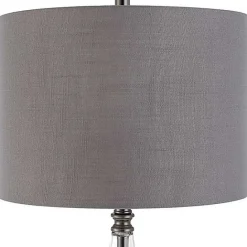 Hot Kirklands Home Antique Dark Nickel Cone Base Table Lamp Gray