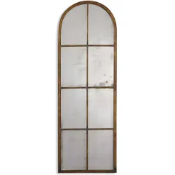 Best Kirklands Home Antique Gold Arched Metal Mirror